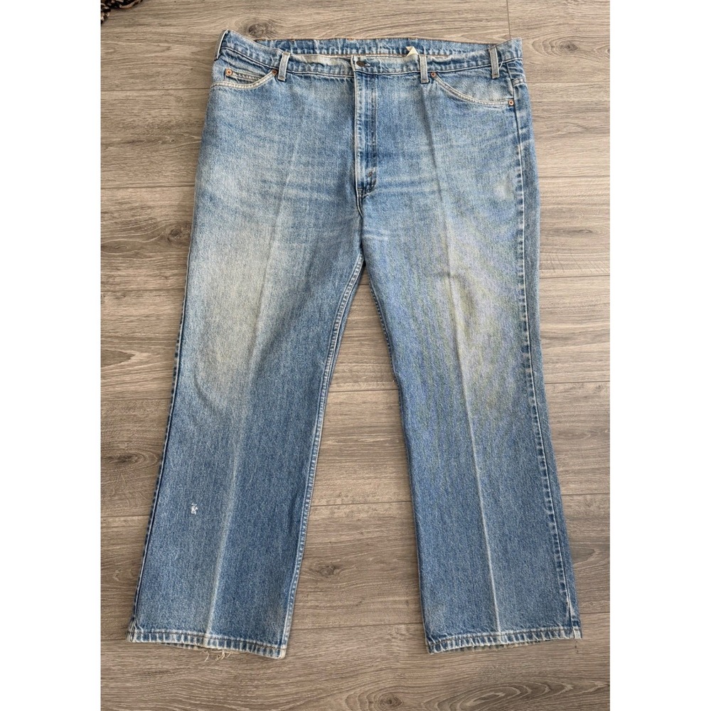 Vintage Levis 517 Orange Tab Jeans Made in USA 90s Western Bootcut 46x30